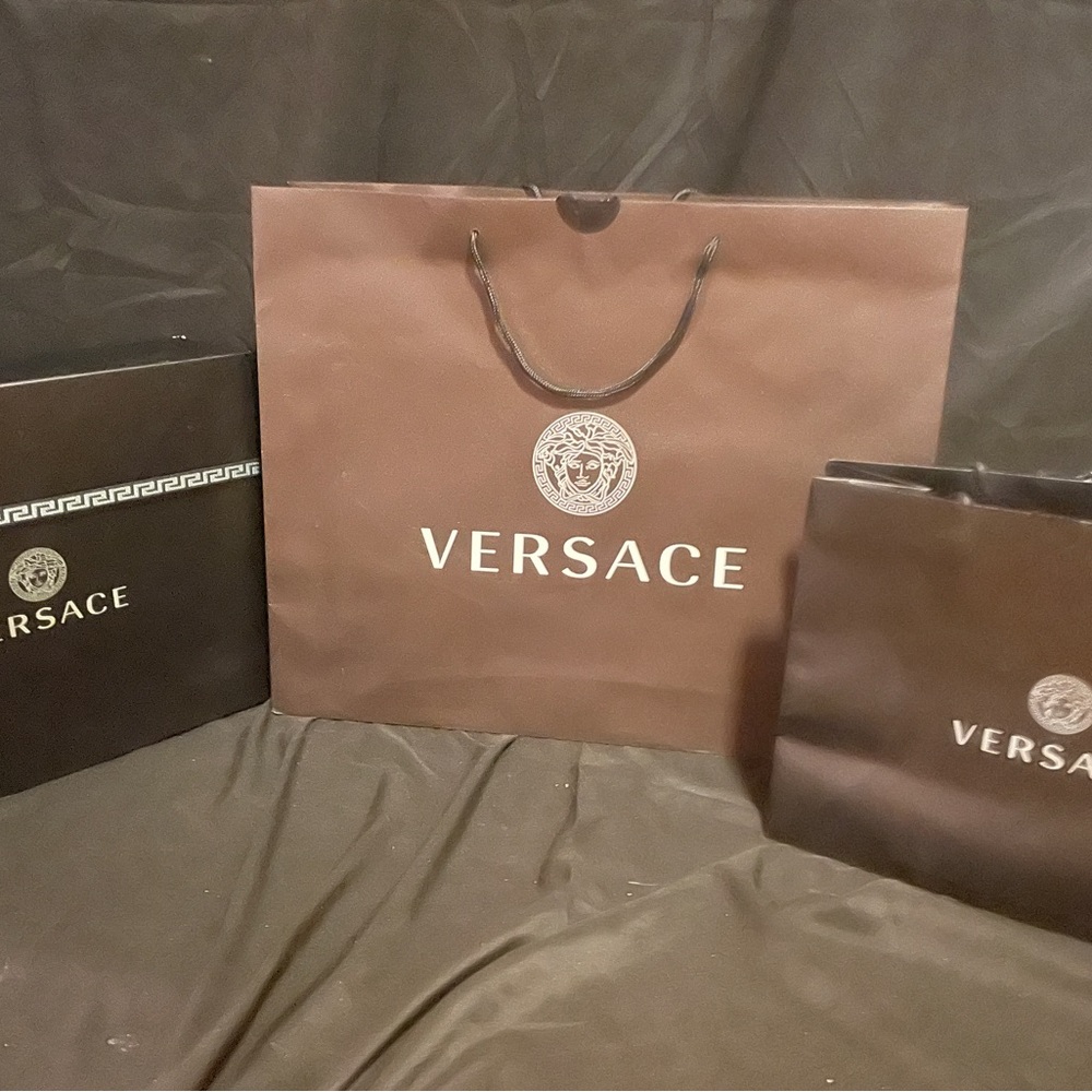 Versace Black and Brown Designer Bags